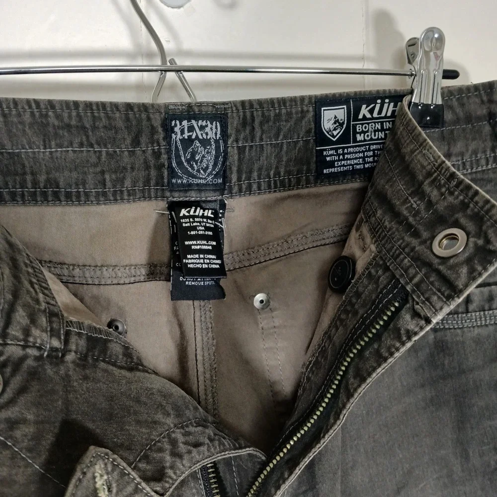 Kuhl Revolvr Lean Pants Mens 31x30 Charcoal Grey Uberkuhl Hybrid Fabric